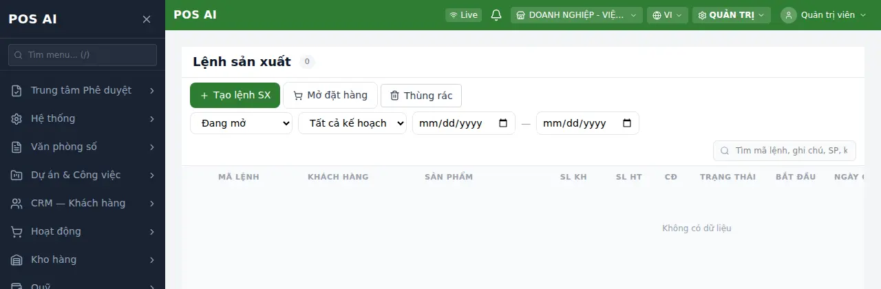 Lệnh sản xuất