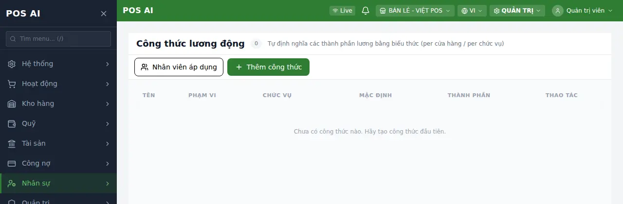 Công thức lương động